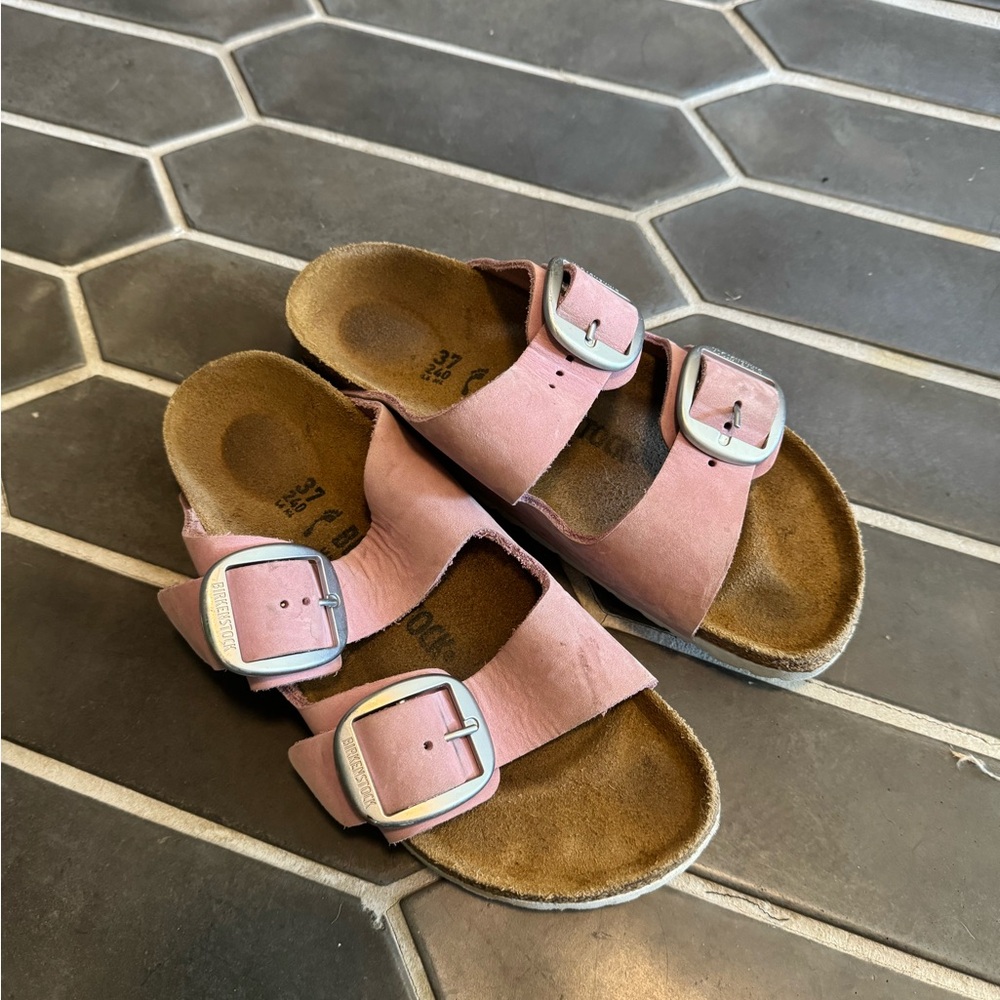 Pink leather Birkenstocks size 37